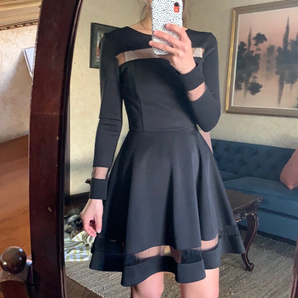 Black skater dress